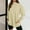 Khaki(New), variant on PNTUTB Fashion Women Crewneck Long Sleeve Hoodless Sweatshirts Solid Color Pockets Loose Pullover Clothes