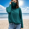 thumbnail image 2 of Olyvenn Women's UPF 50+ Sun Protection Shirts Outdoor Breathable Long Sleeve Shirt for Hiking Fishing with Face Mask Army Green XL, 2 of 5