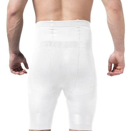 Men's High Waist Abdomen Tummy Control Shaper Tighs Compression Shorts