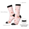 thumbnail image 2 of Yiaed Rabbit And Cherry Print Great elasticity Crew Socks Sports socks for Men and Women, 2 of 5