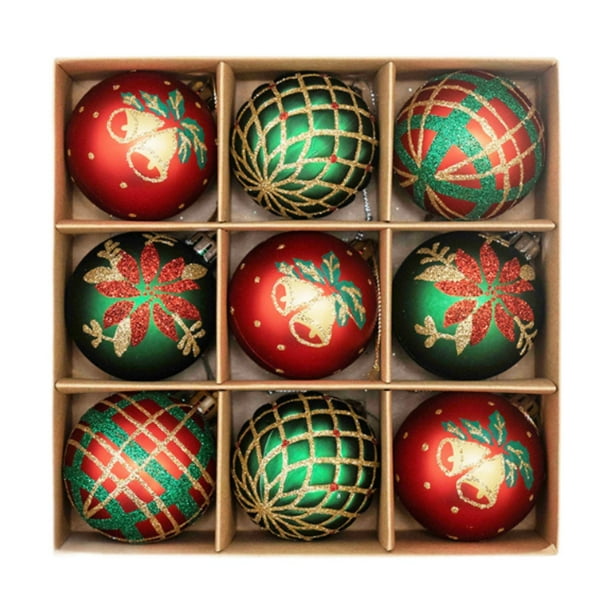 9 Uds. de Adornos para árbol de Navidad de 2,3 Pulgadas, Accesorios de Decoración de árbol de Navidad, Decoración Decorativa para Fiesta en Casa, Mult Estilo G