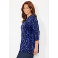 thumbnail image 3 of Catherines Women's Plus Size Easy Fit 3/4-Sleeve V-Neck Tunic, 3 of 4