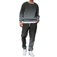 thumbnail image 2 of HAJWOH Sweatsuits for Mens Gradient Casual Crewneck Sweatshirt and Jogger Pants Set Fall Winter Athletic Fashion Long Sleeves Sweat Suits, 2 of 5