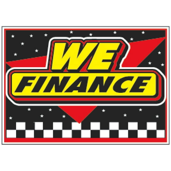 SSWBasics Curb Display Sign - "We Finance" - 18ʺH x 24ʺW