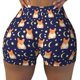 thumbnail image 2 of Balery Corgi Lying With Moons And Stars Pantalones cortos de entrenamiento estampados para mujer, sin costuras, ajustados, para gimnasio, yoga, correr, deportes, ejercicio activo, fitness.-Large, 2 of 8