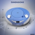 thumbnail image 5 of Magnavox MD6949 Boombox portátil con CD de carga superior con radio estéreo AM/FM y tecnología inalámbrica Bluetooth en negro | Compatible con CD-R/CD-RW | Pantalla LED | (Azul), 5 of 5