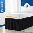 thumbnail image 5 of 36 Inch Drop Twin XL Dorm Bed Skirt Black Ruffled Pattern Microfiber Made, 5 of 7