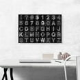 thumbnail image 2 of ARTCANVAS Modern Black & White Horizontal Rectangle Full Alphabet Canvas Art Print - Size: 26" x 18" (1.50" Deep), 2 of 9