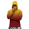 thumbnail image 2 of CUKOLSXA Men's Athletic Hoodies, Thin Hoodies for Men, Hiking Shirt, UPF 50+ Sun Hoodie Mens Gradient Color Long Sleeve Sunshine Protection Fishing Shirts Rash Guard Outdoor Sun Shirt, Orange, XXL, 2 of 5