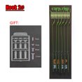 thumbnail image 1 of 6pcs Carp Fishing Curve Shank Barbed Hook Ready Tied Rigs With 35LB Braided Line For Quick Change Hooklink Accessory Tackle Hook 2 - 6pcs, 1 of 6