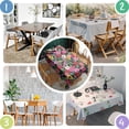 thumbnail image 4 of Pioneer Flower Floral Print Pattern Rectangle Tablecloth 60"x84",Waterproof Polyester Rectangle Table Cloth, Wipeable Spillproof Polyester Tablecloth for Dining, Camping, Indoor and Outdoor, 4 of 5