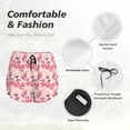 thumbnail image 4 of Gukieu Summer Flamingo Print Women's Sports Shorts with Drawstring Elastic Waistband for Running, Yoga, Fitness-Small, 4 of 7