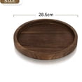 thumbnail image 3 of Round Wood Candle Tray Rustic Wooden Candle Holder Distressed Pillar Stand Farmhouse Tea Light Plate Base for Living Room Coffee Table Centerpiece for Kitchen Counter Bathroom Home Decor, 3 of 7