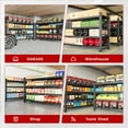 thumbnail image 2 of AUHUP 8000LBS Heavy Duty Metal Shelving 68" W Shelving Unit 4-Tier Garage Storage Shelves for Warehouse,Basement Industrial,Commercial Utility Rack Shelf, Black, 68"W x 24"D x 63"H, 2 of 11