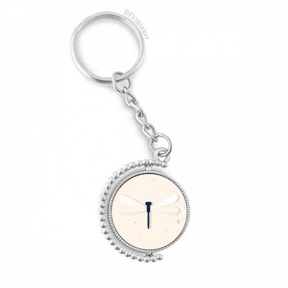 dragonfly symmery cartoon rotatable keyholder disc accessories chain clip