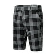 thumbnail image 4 of Pxiakgy mens shorts Male Summer Casual Slim Plaid Printed Shorts Zipper Fly Semi Elastic Waist Pocket Shorts Men Casual Shorts Black + 3XL, 4 of 6