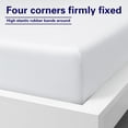thumbnail image 3 of Super Soft and Durable​​ Microfiber Fitted Sheet, Machine Washable Fitted Bed Sheet with 15 inches Deep Pocket, Twin-XL, 39 x 80 inches, White, 3 of 7