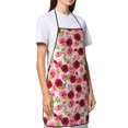 thumbnail image 4 of Pofeuu Rose Flowers Print Aprons with Pockets, Cute Aprons for Kitchen, Cooking, Server, Barber, Chef Apron, 4 of 7
