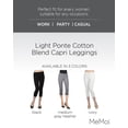 thumbnail image 2 of MeMoi Light Ponte Cotton Blend Capri Leggings - Womens - Female (Small, Medium Gray Heather), 2 of 7