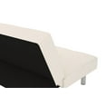 DHP Nola Futon, White Faux Leather