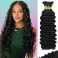 thumbnail image 1 of Trenzas de cabello humano MOTFIN Boho, 110 g, 60 cm, rizado, 3 paquetes, 1 of 8