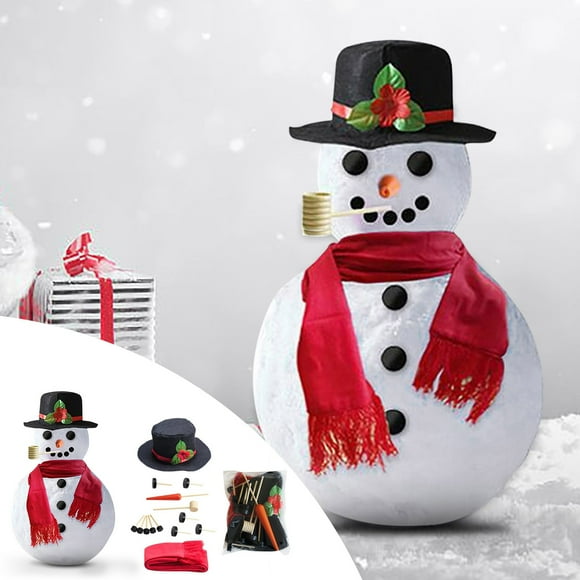 14Pcs/set Snowman Decorating Kit Snowman Making Kit Winter Party Kids Toys