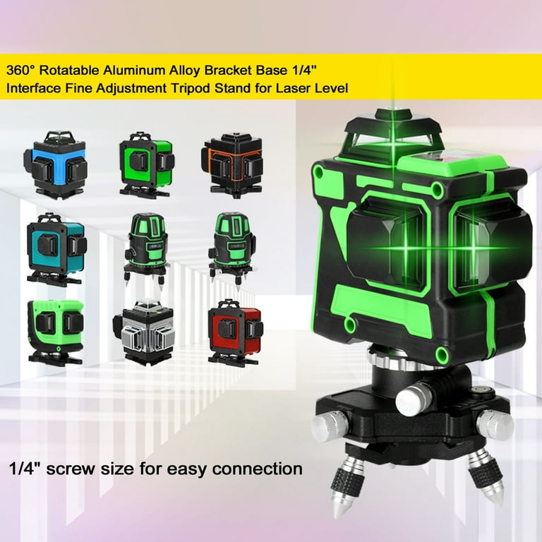 Aluminum Alloy Laser Level Tripod Bracket 360 Degree Rotating Fine