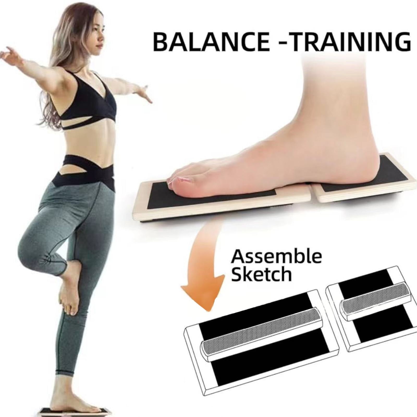 One Legged Board Wooden Foot Strengthening Trainer Ankle Strengthening Board Foot Trainer Non Slip Wobble Board For Sprained Ankles Stability Exercises Postur Correction Walmart