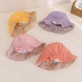thumbnail image 2 of Kids Fisherman Cap Reversible: Flower Printed Baby Bucket Hat Sun Protection Hat, 2 of 8