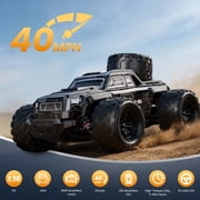 AUOSHI 1:16 Brushless Remote Control Car – 40+MPH Fast Off-Road RC Toy Truck, 4WD All-Terrain, 70 Min Runtime w/ 2 Batteries, LED Lights, Waterproof, Full Metal Drive Shaft – Gift for Kids & Adults