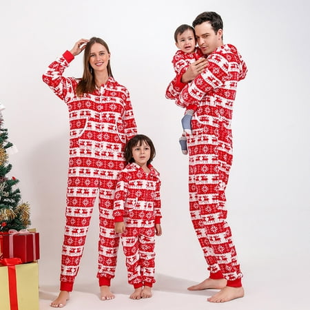 

2023 Matching Family Christmas Pajamas Set Christmas Pjs For Family Joy Xmas Eve Jammies Sets Red Plaid Top And Long Pants Sleepwear Sets for Women/Men/Kids/Baby/Couples Onesize Unisex