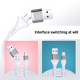 thumbnail image 2 of Data Cable 2-in-1 Fast Charging PD 60W USB Type-C to Type-C Mobile Phone Charger Cord Data Line for Home, 2 of 10
