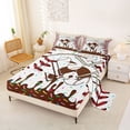 thumbnail image 2 of Erosebridal Beige & Brown Dripping Baseball Field & Bats Graphic Queen Sheet Sets 4 Pieces, Baseball Graphic Bed Set for Boys And Girls Kids,Lightweight Room Decor, 2 of 5