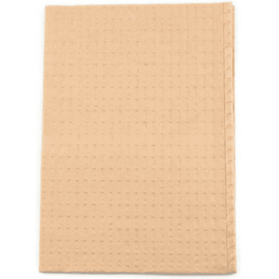Tidi 917408 Dental Patient Bibs 3 1 Ply Paper Poly 13" X 18" Peach 500/Cs