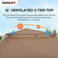 thumbnail image 5 of SUNJOY Outdoor Soft Top Patio umbrellas 11x11 Steel 2-Tier Backyard Portable Pop Up Gazebo with Netting, 5 of 9