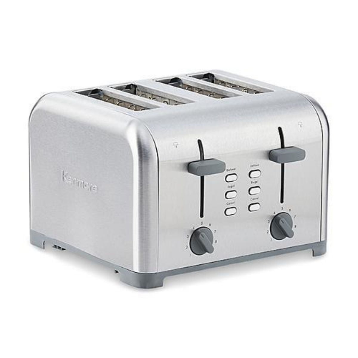 Kenmore 4-Slice Toaster, Dual Controls, Stainless Steel, Custom Browning Settings