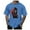 Blue, variant on Summer Shirts for Men Japanese Samurai Sword Graphic Print 100% Cotton Short Sleeve Crew Neck Loose Mens Tops Black M