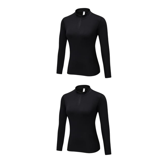 Sonducket Invierno otoño mujer cuello Sudadera con capucha niñas correr Jogging ejercicio Fitness camisetas térmicas diseño Simple ropa Type1 NO1