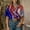 Blue, variant on WCJM Women's Fourth of July 250th Printed Top Flag Button Up Long Sleeve Ruffled Cuffs Pleated Loose Fit(Watermelon Red,S)