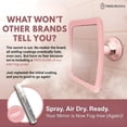 thumbnail image 3 of MIRRORVANA Fogless Shower Mirror for Skincare and Grooming, Anti Fog Shatterproof Design with Strong Suction and 360° Swivel, Women’s Beauty Routine Friendly Bathroom Mirror - 6.3" x 6.3" (Pink), 3 of 7