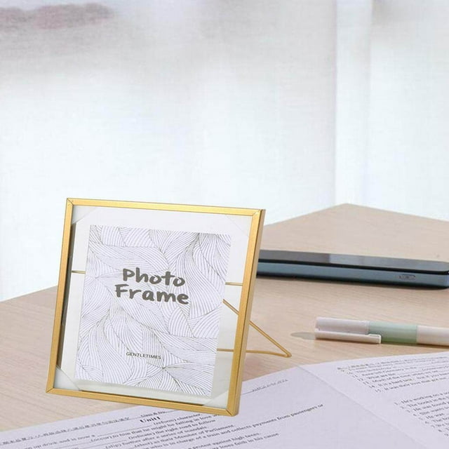Creative Nordic Metal Glass Photo Frame Crafts Home Picture Frame Display Desktop Bedroom Decors S Golden