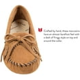 thumbnail image 3 of Minnetonka Womens Kilty Suede Softsole Moccasin - Taupe - 8 M US, 3 of 7