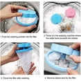 thumbnail image 2 of Filtre à Charpie pour Machine à Laver Réutilisables Pièges à Charpie Portable Forme de Fleur Collecteur de Cheveux de Laveuse pour Outil de Ménage Bleu et Rose 4 Pcs, 2 of 5
