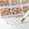 thumbnail image 2 of Beadsland 7200pcs Flatback Champagne for Crafts, 6 Sizes , SS3-SS10,lt.peach, 2 of 4