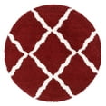 thumbnail image 4 of SAFAVIEH Dallas Logan Geometric Shag Area Rug, Red/Ivory, 8'6" x 12', 4 of 11
