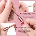 thumbnail image 4 of Cuticle Pusher & Cutter set, 2 Pack Gel Nail Polish Remover Tool Triangle Cuticle Peeler Scraper and Spoon Nail Cleanel Stainless Steel Manicure Tools, 4 of 7