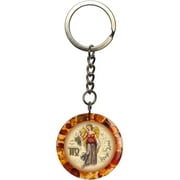 Handmade souvenir Keychain with amber Zodiac sign Virgo
