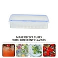thumbnail image 4 of GOOHOCHY 2 piezas DIY DIY Cubo de hielo que fabrican bandejas molde de molde con caja de contenedor de almacenamiento y tapa, 4 of 6