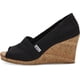 thumbnail image 1 of TOMS Sandalia clásica con cuña de alpargata para mujer, tejido disperso negro 5.5, 1 of 5