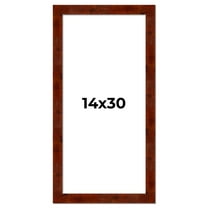 14x30 Walnut Brown Veneer Real Wood Picture Frame Width 1.75 inches | Interior Frame Depth 0.5